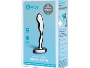COTR Inc. b-Vibe Stainless Steel Prostate Plug – Curved & Weighted for Targeted Pleasure