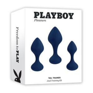 Evolved Playboy Tail Trainer 3-Piece Silicone Anal Plug Training Kit Navy