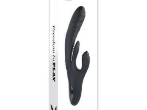 Evolved Playboy Rapid Rabbit Rechargeable Silicone Dual Stimulation Vibrator Black