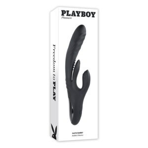 Evolved Playboy Rapid Rabbit Rechargeable Silicone Dual Stimulation Vibrator Black