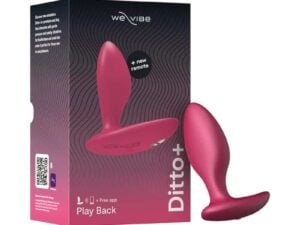 We-Vibe Ditto+ Rechargeable Silicone Vibrating Anal Plug in Cosmic Pink