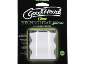 Doc Johnson GoodHead Glow Helping Head Silicone 2-Inch Mini Stroker for Enhanced Oral Pleasure
