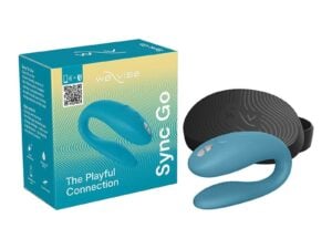 We-Vibe Sync Go Turquoise - Travel-Friendly Couples Vibrator with App Control and Dual Stimulation