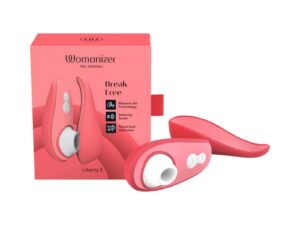 Womanizer Liberty 2 Vibrant Rose Clitoral Stimulator with Pleasure Air Technology and Travel Case