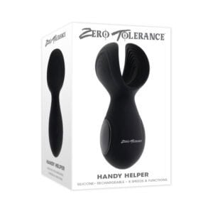 Evolved Zero Tolerance Handy Helper Rechargeable Vibrating Stroker - Silicone Black