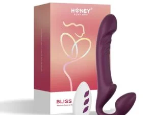 UC Global Trade INC. Honey Play Box Bliss Rotating Head Strapless Strap-On - Waterproof Silicone Vibrating