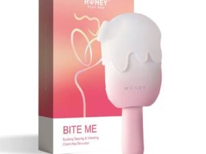 UC Global Trade INC. Honey Play Box Bite Me Cream Pop Stimulator Pink – Tapping, Vibrating & Swinging