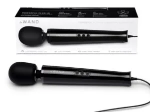 COTR Inc. Le Wand Plug-In Vibrating Massager Black – Classic Retro Style with Powerful Continuous Waves