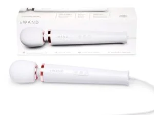 COTR Inc. Le Wand Plug-In Vibrating Massager White – Powerful Continuous Pleasure with 10 Vibration Speeds