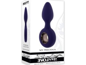 Evolved My Precious Purple Vibrating Anal Plug with Ringed Handle and 12 Speeds by Evolved, Part Number