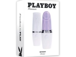 Evolved Playboy Getaway White/Opal Tapping Toy - Discreet Travel-Ready Vibrator with 7-Speed Modes