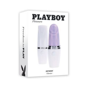 Evolved Playboy Getaway White/Opal Tapping Toy - Discreet Travel-Ready Vibrator with 7-Speed Modes