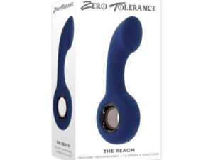 Evolved Zero Tolerance The Reach Blue Vibrating Anal Plug with 12 Speeds - P-Spot Stimulator
