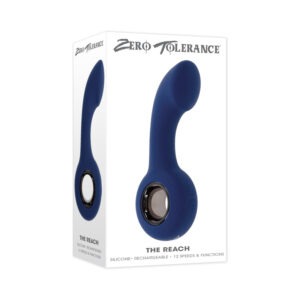 Evolved Zero Tolerance The Reach Blue Vibrating Anal Plug with 12 Speeds - P-Spot Stimulator
