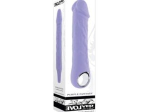 Evolved Purple Fantasy Rechargeable Silicone Vibrator - Multi-Speed Phallic Stimulator