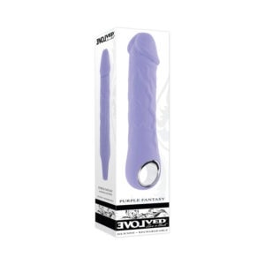 Evolved Purple Fantasy Rechargeable Silicone Vibrator - Multi-Speed Phallic Stimulator