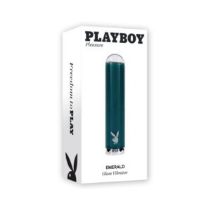 Evolved Playboy Emerald Rechargeable Glass Mini Vibe in Deep Teal