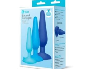 COTR Inc. b-Vibe 3-Piece Anal Plug Training Kit – Body-Safe Silicone, Waterproof, Suction Base