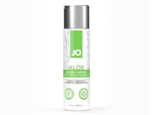 System Jo JO Aloe Water-Based Lubricant 4 oz. – Soothing, pH-Balanced Formula with Organic Aloe and Hyaluronic Acid