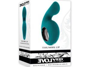 Evolved Thumbs Up Rechargeable Teal Sex Toy with Dual Motors and Independent Control
