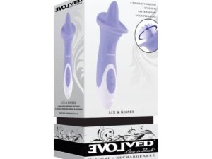 Evolved Lix & Kisses Rechargeable Purple – Vibrating Tongue Toy with Twirling Action