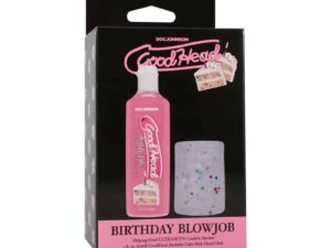 Doc Johnson GoodHead Birthday Blowjob Kit – Handheld Stroker with Confetti-Infused ULTRASKYN and Tasty