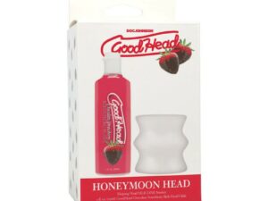 Doc Johnson GoodHead Honeymoon Head Kit with Helping Head Stroker and Strawberry Chocolate Slick Head Glide
