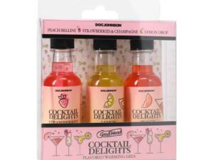 Doc Johnson GoodHead Cocktail Delights Flavored Warming Gels 3-Pack for Enhanced Oral Pleasure
