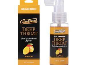 Doc Johnson GoodHead Deep Throat Spray Mango – 2 oz. for Enhanced Oral Pleasure