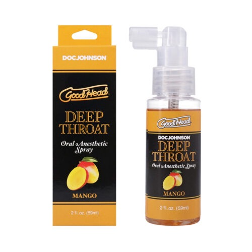 Doc Johnson GoodHead Deep Throat Spray Mango – 2 oz. for Enhanced Oral Pleasure