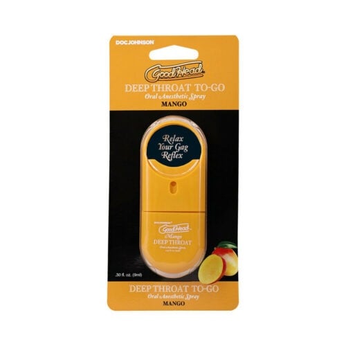 Doc Johnson GoodHead Deep Throat Spray To-Go Mango – 0.3 oz. Travel Size Desensitizer