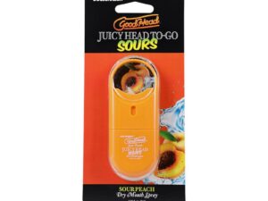 Doc Johnson GoodHead Juicy Head Dry Mouth Spray to-Go Sour Peach 0.3 oz.