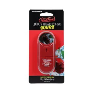 Doc Johnson GoodHead Juicy Head Dry Mouth Spray To-Go Sour Cherry 0.3 oz.
