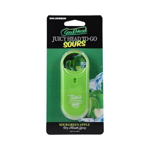 Doc Johnson GoodHead Juicy Head Dry Mouth Spray To-Go Sour Green Apple 0.3 oz.