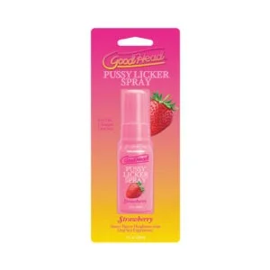 Doc Johnson GoodHead Pussy Licker Spray Strawberry 1 oz. – Flavor Enhancer for Oral Pleasure