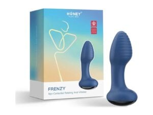 UC Global Trade Inc. Honey Play Box Frenzy Blue Rotating Butt Plug with App Control