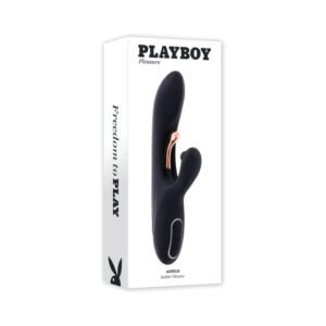 Evolved Playboy Aureus Rechargeable Silicone Rabbit Vibrator - G-Spot & Clitoral Stimulator