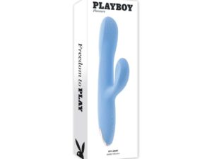 Evolved Playboy Up & Away Rechargeable Silicone Rabbit Vibrator – Blue
