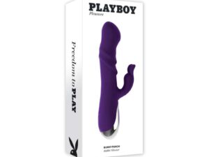 Evolved Playboy Bunny Punch Rechargeable Silicone Rabbit Vibrator Purple (Part #PB-RS-5650-2)