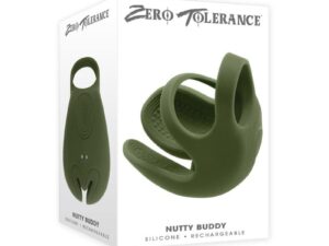 Evolved Zero Tolerance Nutty Buddy Rechargeable Silicone Cock Ring Stimulator - Green (Part Number