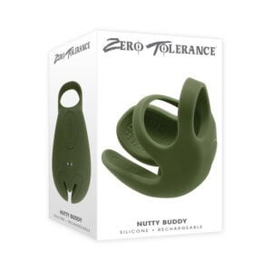 Evolved Zero Tolerance Nutty Buddy Rechargeable Silicone Cock Ring Stimulator - Green (Part Number
