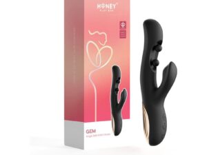 UC Global Trade INC. Honey Play Box Gem Pressure Sensing App-Controlled Twin Balls Rabbit - Black