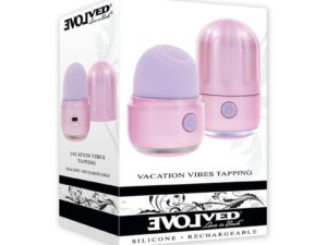 Evolved Vacation Vibes Tapping Pink/Purple - Iridescent Rechargeable Silicone Toy