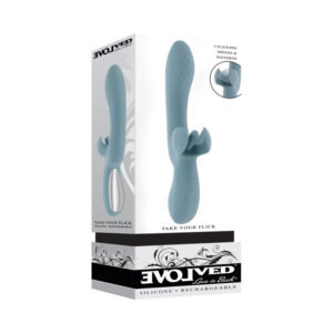 Evolved Take Your Flick Blue – Dual Motor Waterproof Vibrator with 7 Speeds & 5 Flicking Patterns