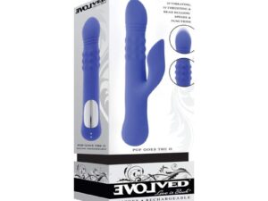 Evolved Pop Goes The O Dual Stimulator Blue with 3 Motors and Multiple Speeds