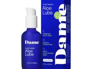 Dame Aloe Lube Personal Lubricant - 2 oz. Organic Aloe Vera-Based, pH-Balanced, Safe for Toys & Condoms