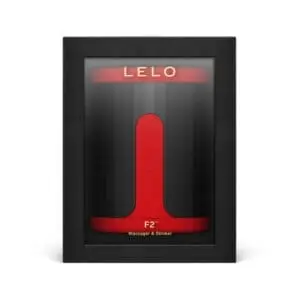 Lelo F2S Massager & Stroker Red – App-Connected Male Pleasure Device with Liquid Silicone Ribs