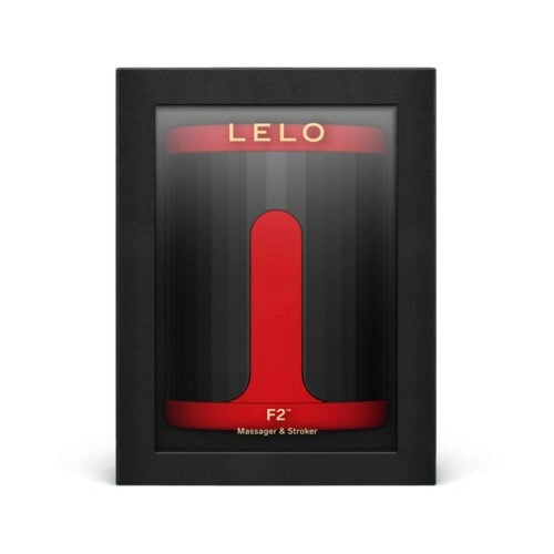 Lelo F2S Massager & Stroker Red – App-Connected Male Pleasure Device with Liquid Silicone Ribs
