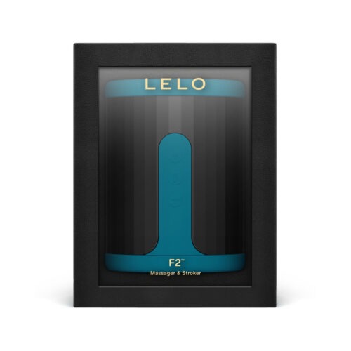 LELO F2S Massager & Stroker Teal - App-Connected Men’s Pleasure Device with Liquid Silicone Ribs