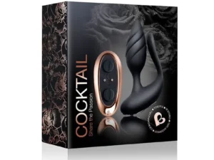 Rocks-Off Cocktail Couples Toy Black – Dual Motor Remote Control Vibrator for Shared Intimate Pleasure